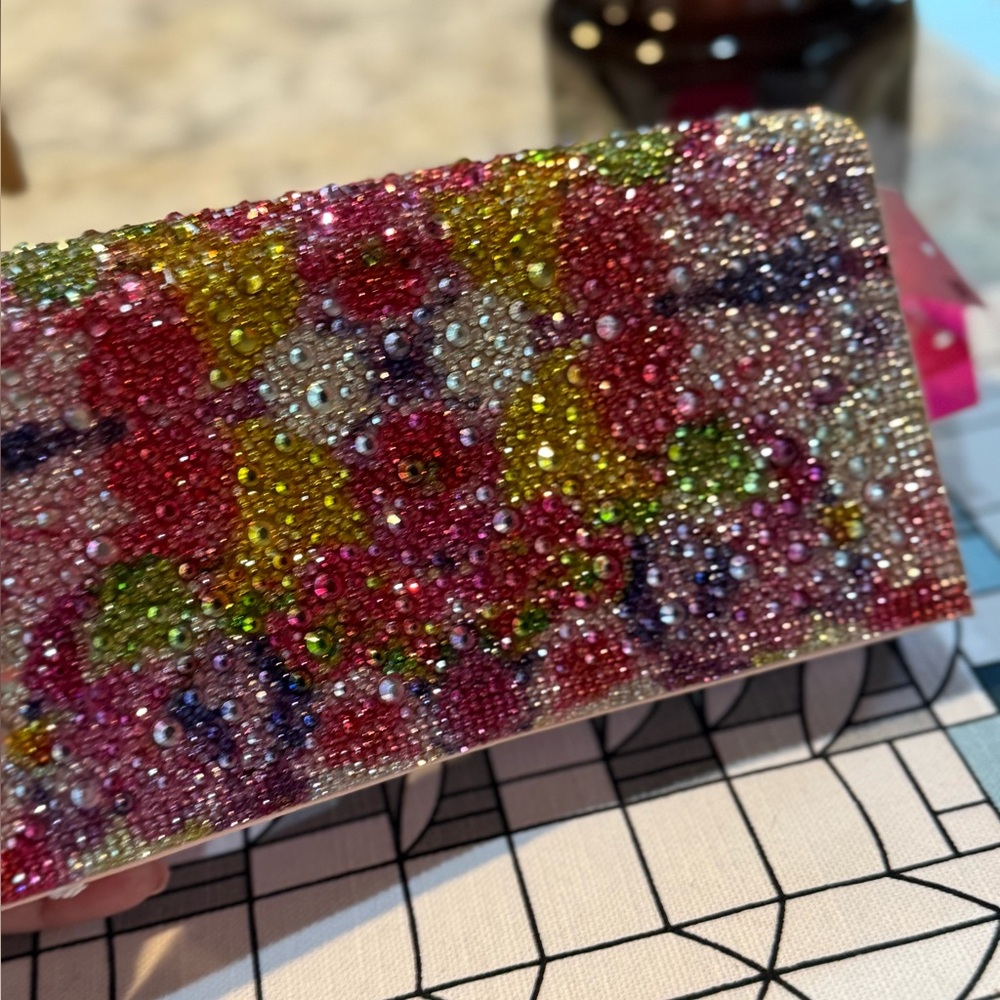 NEW Betsey Johnson
Flap Sparkler Floral Rhinestone Crossbody Bag In Kaleidoscope